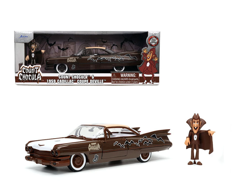 Jada Hollywood 1:24 1959 Cadillac Coupe Deville con figura Count Chocula 32204-P7 Foto 1 de 4