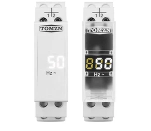 Medidor de frecuencia monofásico de riel DIN mini indicador de calibre modular CA 0-99Hz - Imagen 1 de 14