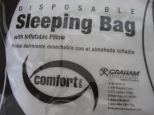 Einweg Notfallschlafsack mit aufblasbarem Kissen - Bild 1 von 5