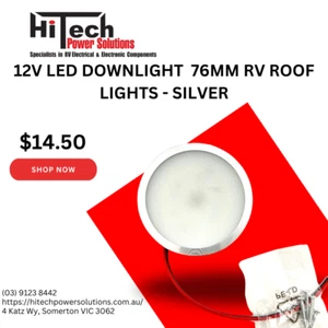 12V LED Downlight 76mm RV Roof Lights - Silver - Daylight - Picture 1 of 4