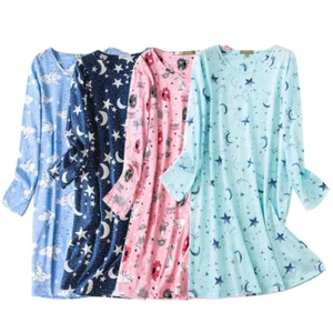 Carino abito da notte donna camicia stampa cartoni animati pigiama camicia da letto pigiama - Foto 1 di 71