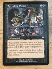 1x MTG Magic The Gathering Spreading Plague [Invasion] Rare Black Trading Card