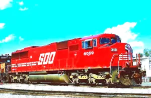 ORIGINALE KODACHROME SLIDE SOO LINE SD-60M #6059 KANSAS CITY, MO 20 SETTEMBRE 1990 - Foto 1 di 1