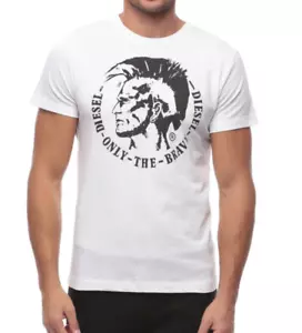 Diesel White Only The Brave Graphic Tee Kurzarm Herren T-Shirt Gr. 2XL - Bild 1 von 7