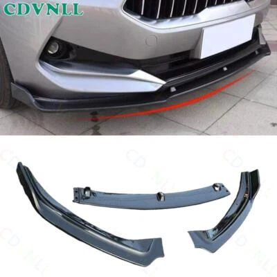 For Kia Forte K3 2019-21 ABS Carbon Fiber Front Bumper Lip Spoiler Bodykit Strip - Image 1 of 4