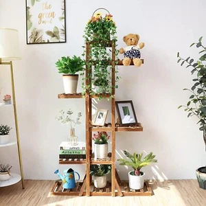 Blumenregal 6-stufig Pflanzentreppe Blumenetagere Pflanzregal Blumenleiter innen - Bild 1 von 7