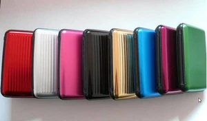 Business Aluminum ID USA Ship Credit Card Case Wallet Holder Metal New Man - Picture 1 of 3