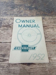 Vintage 1952 Chevrolet Owners Manual OEM Original Guide Booklet Car Auto NICE - Picture 1 of 12