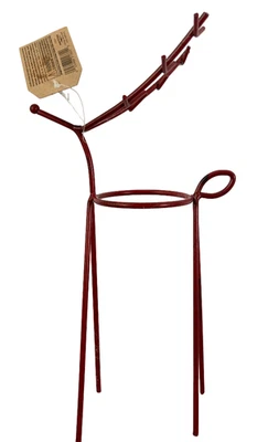 Red Metal Reindeer Votive Holders Christmas Decoration 12 inches Tall - Image 1 of 4