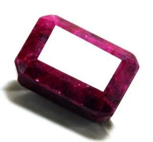Rubino Rosso Naturale Certificato Taglio Smeraldo 102,30 Cts Gemma Sciolta R204 - Foto 1 di 4