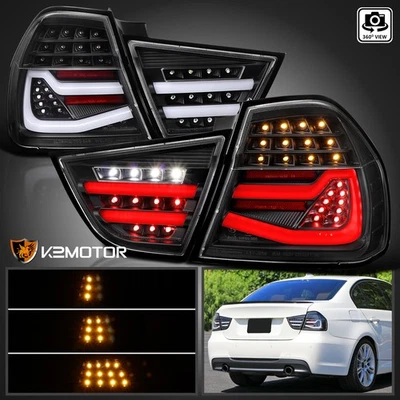Fit 2009-2011 BMW E90 3-Series 325i 328i Sedan LED Tail Lights Sequential Signal Foto 1 de 4