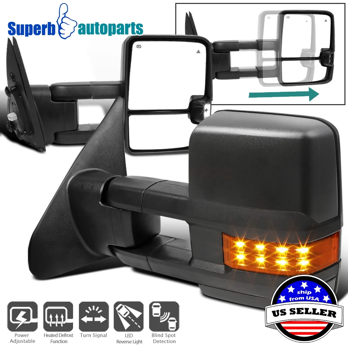 Driver Side Replacement Mirror Glass For 2001-2007 Toyota Sequoia - Flat Style