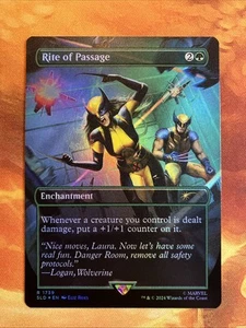 MTG Rainbow Foil Borderless Rite of Passage Secret Lair: x Marvel's Wolverine!! - Bild 1 von 2