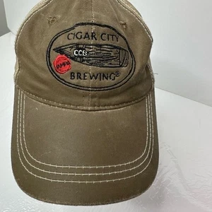 Sombrero de lona encerada Cigar City Brewing con tirantes azul 84 marrón Hecho A Mano Tampa - Imagen 1 de 7