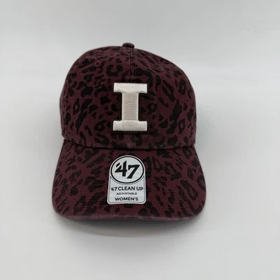 Sombrero ajustable para mujer 47 marca Illinois Fighting Illini "I" estampado de leopardo Foto 1 de 4