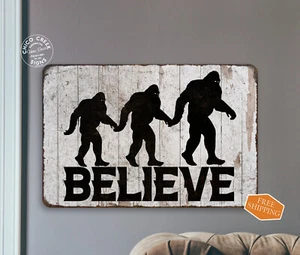 Believe In Bigfoot Sign BigFoot Skunk Ape Grassman Fouke Gift Dad 108122001033 - Picture 1 of 7