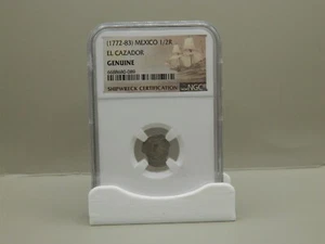 (1772-83) MEXICO 1/2 REALE EL CAZADOR SHIPWRECK NGC CERTIFIED GENUINE - Picture 1 of 4