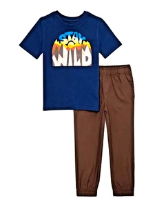 365 Kids Garanimals Boys Two Piece Stay Wild Tee Shirt /Pants, Size 6 NWT - Picture 1 of 3