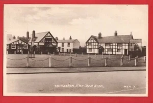 WIRRAL. CHESHIRE  WILLASTON.  THE RED LION PUBLIC HOUSE  CLOSED 1928  RP - Picture 1 of 1