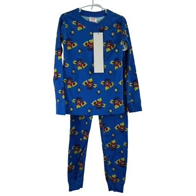 Nuevo con etiquetas Juego de pijamas Hanna Andersson Capitán América Marvel para niños talla 4 azul largo EE. UU. Foto 1 de 4