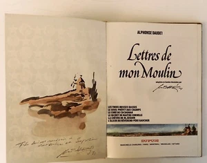 Lettre de mon Moulin (6 récits A. Daudet)adaptés Par Mittéi dédicace aquarelle - Picture 1 of 8