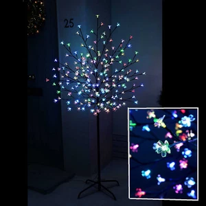 1.8m SOLAR Colour Change LED Cherry Blossom Petal Tree Outdoor Christmas Light - Picture 1 of 7