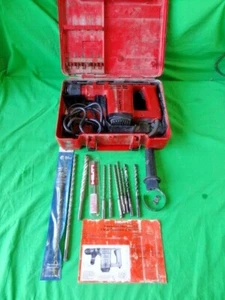 Hilti TE12 Rotary Hammer Drill + Bits & Carrying Case Tool *WORKS - NO RETURNS* - Picture 1 of 11