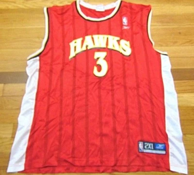 VINTAGE REEBOK NBA ATLANTA HAWKS RED SHAREEF ABDUR-RAHIM JERSEY 2XL - Image 1 of 2