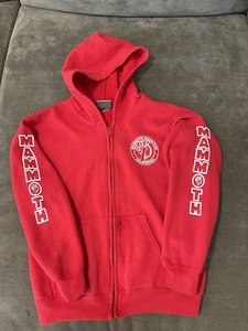 Mammoth Mountain Red "Woolly" Pullover Hoodie Ski Snowboard Youth Small 5/6 - Picture 1 of 10