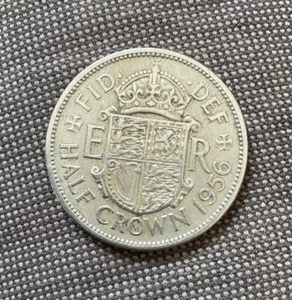 Queen Elizabeth 1956 Half Crown Münze - Bild 1 von 2