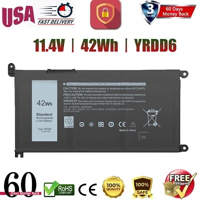 Bateria YRDD6 para Dell Inspiron 14 15 17 3493 3501 3583 3593 5584 Latitude 3310 - Imagem 1 de 4