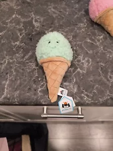 NWT Jellycat Irresistible Mint Ice Cream Cone Plush 7" 100% Real Not Fake - Picture 1 of 4