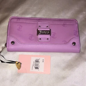 Juicy Couture Violet Tulle Y2CUTE Large Zip Around Faux Leather Wallet NWT - Picture 1 of 13