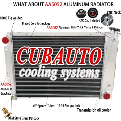 Upgrade 4 Rows Radiator For 1967 1968 1969 Chevrolet Camaro Pontiac Firebird 3.8 Foto 1 de 4