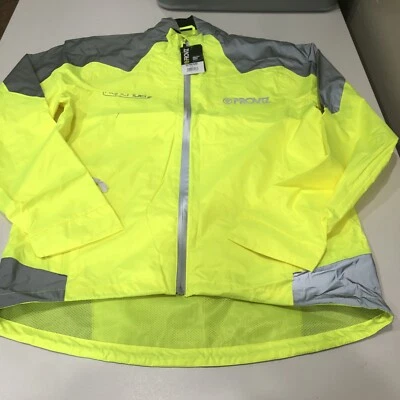 Provinz Men's Yellow Cycling Reflective Waterproof Jacket XL - Image 1 of 3