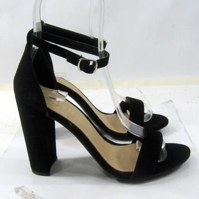 LILIANA Black 4"Block Heel Open Toe ANKLE STRAP  Shoes WOMEN Size 8.5 - Image 1 of 4