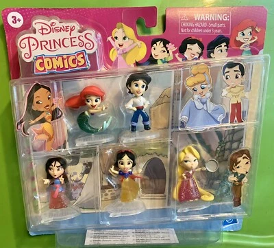 Paquete de figuras brillantes Princess Comics conjunto de 5 piezas Disney Mulan Girls Hasbro NUEVO Foto 1 de 3