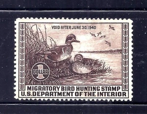 US Stamp - #RW6 - MNG - $1 1939 Duck Hunting Stamp - CV $60 - Picture 1 of 1