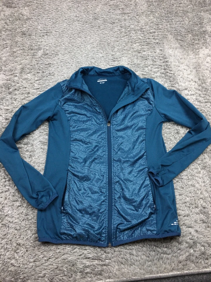 BCG Cold Weather Jacket Womens Size Medium Blue Stretch Full Zip Lightweight - Image 1 of 4