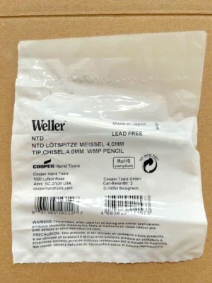 1 Stück NTD - Lötspitze Meissel 4mm - Weller