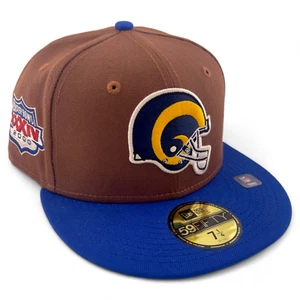 New Era Los Angeles Rams NFL Harvest Pack Super Bowl 2000 Tan 59Fifty Fitted Hat - Picture 1 of 7