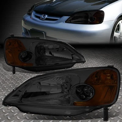 PARA 01-03 HONDA CIVIC ESTILO OE LENTE AHUMADA ÁMBAR FAROS ESQUINEROS FAROS FAROS FAROS Foto 1 de 4