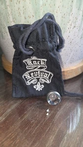 Rock Revival Replacement Button Metal Black Rhinestone Screw On w/ Pouch - Picture 1 of 5
