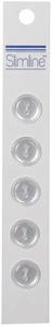 Slimline Buttons  Pearl 2-Hole 9/16" 5/Pkg - Picture 1 of 2