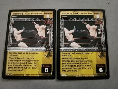 WWE Raw Deal ANOTHER BIG FREAK'N HELLFIRE BOOT KANE BFM 2 CARD LOT UNFORGIVEN - Image 1 of 2