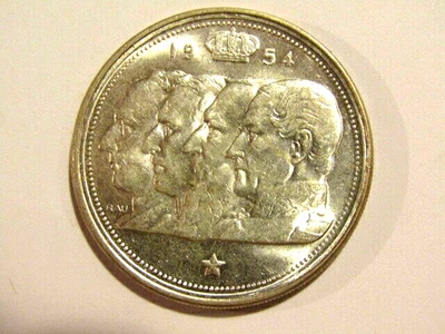 Belgium 1954-FR 100 Francs unc Silver Coin - Image 1 of 4