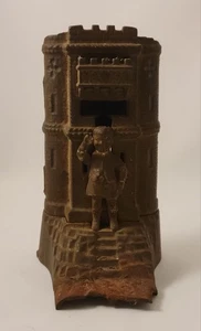 Torre y niño original parte del banco mecánico de hierro fundido William Tell 1896 - Imagen 1 de 14