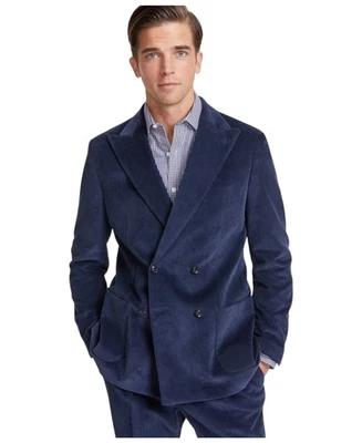 Tommy Hilfiger Hombres Ajuste Moderno Pana Traje Chaqueta Blazer 42 L Azul Sólido Foto 1 de 2