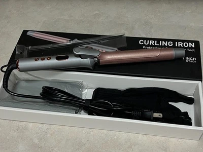 1" Ceramic Curling Iron ST-601 – Digital Display, 320–400°F, Rose Gold, NEW - Image 1 of 3