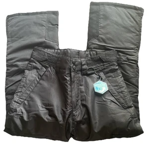 AQ Boys Ski/Snowboarding Pants 7/8 Black Water/Wind Resistant Ankle Zipper - Picture 1 of 7